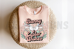 Adorable Kissing Bunnies And Easter Wishes With Pastel Eggs Product Image 2