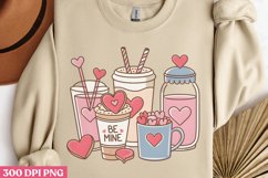 Be mine PNG, Coffee Valentines day Sublimation PNG Product Image 3