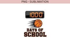 100 Days of School Basketball PNG | 100th Day of School Product Image 2