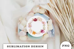 Watercolor Autumn Pumpkins wreath png Product Image 2