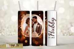 Hubby and Wifey Wedding Est.2026 Tumbler Sublimation Product Image 2