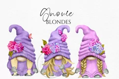 Best Friends Gnomes Lilac Butterflies| Gnome Clipart PN Product Image 3