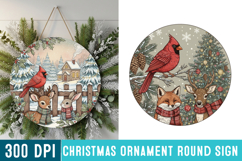Christmas Ornaments Round Sign PNG, Christmas Round Sign PNG Product Image 1