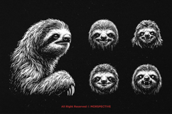 10 Bundle Dark Art Sloth Slow Jungle Claws Animal Skull Product Image 3