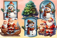 Funny Snowman Sublimation Clipart Bundle, Funny Snowman Product Image 3
