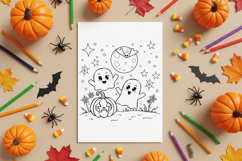 Autumn Coloring Page Mockup Product Image 3