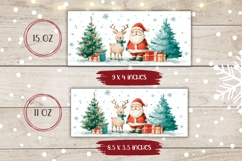 Watercolor Santa Claus Mug Design, Cute Christmas Mug Wrap Product Image 2