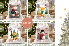 Cartoon Christmas Fox Santa Sack, Christmas Santa Sack PNG Product Image 2