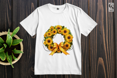 Sunflower Floral Wreaths clipart sublimation png Product Image 2