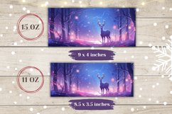 Winter Deer Mug Design, Winter Forest Coffee Mug Design Product Image 2