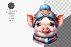 Farm animals clipart, Pig clipart, Piglet clipart Product Image 1