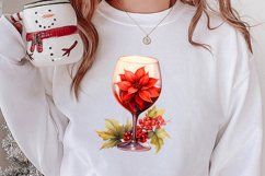 Christmas Wine Cup Sublimation Clipart Product Image 3