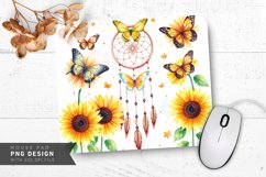 Soft Glow Butterflies Mouse Pad PNG Design Product Image 1