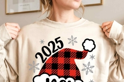 2025 Santa Hat Monogram SVG PNG | Kids Christmas Shirt Product Image 2