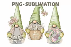 Trio Gnomes Png | Sublimation Design | Green Gnome Product Image 2