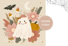 Cute Halloween Backgrounds, Boho Halloween Digital Papers Product Image 2