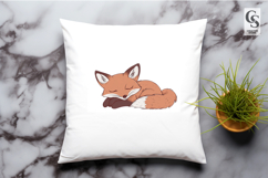 Sleeping Baby Fox Clipart Sublimation PNG Product Image 2