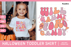 Funny Halloween Toddler Shirt Quote SVG | Haunt For Candy Product Image 1
