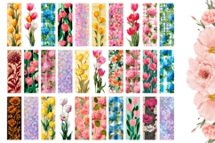 Cartoon Tulips Bookmark Bundle, Floral Bookmarks Product Image 2