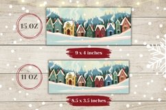 Christmas Mug Wrap Design, Christmas Houses Sublimation Mug Product Image 2