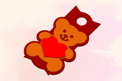 Bear with a Heart, 40 OZ Tumbler, STL File for 3D Printing Product Image 2