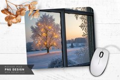Serene Winter Glow Mouse Pad PNG Design Product Image 1