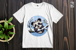 Cute Raccoon On Snowy Branch Clipart Sublimation PNG Product Image 2