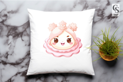 Cute Marshmallow Cartoon Face Sublimation SVG PNG Product Image 3