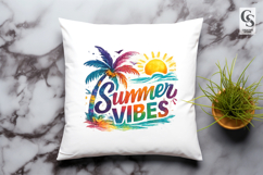 Summer Vibes Tropical Beach Clipart PNG Product Image 2
