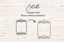 Hand Drawn Rectangle Fall Leaves Frame SVG Product Image 2