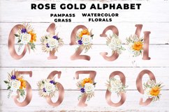 Rose Gold Boho Floral Alphabet Product Image 2