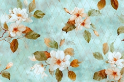 Pink Flowers Background PNG, Floral Background Designs Product Image 2