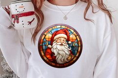 Stained Glass Painting Of Santa Clipart Sublimation Product Image 2
