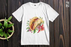 Watercolor Mexican Taco Food Clipart PNG Product Image 2