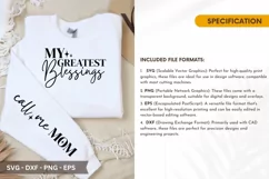 My Greatest Blessings SVG - Mother's Day Sleeve T shirt De Product Image 2