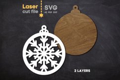 Christmas Ornament SVG laser cut file for Glowforge Product Image 3