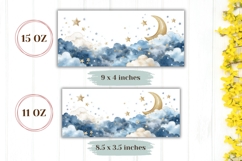 Watercolor Clouds Mug Wrap, Celestial Mug Template Product Image 2