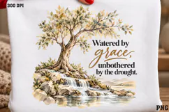 Christian Hope Shirt Design PNG, His Grace Renews My Tomorro Product Image 2