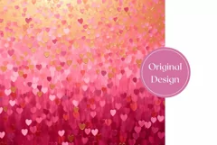 Glitter Love Hearts Tumbler, Valentine's Day Tumbler Wrap Product Image 2