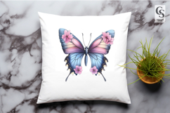 Watercolor Floral Butterfly Clipart Sublimation PNG Product Image 2