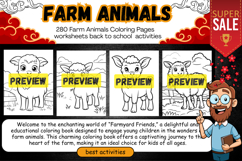280 Farm Animals Coloring Pages Activities for kids Product Image 2