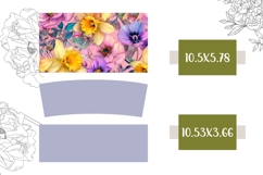 Narcissus Tumbler PNG, Purple 40 Oz Tumbler Template Product Image 2