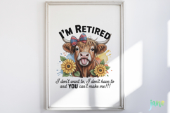 Cute Highland Cow Png Sublimation Product Image 5