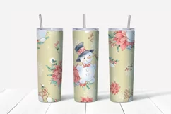 Christmas Holly Jolly Skinny tumbler wrap design Product Image 5