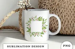 Watercolor Lemons Leaves and Flowers Frame png Product Image 2