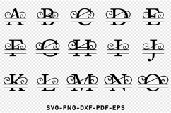 Monogram Flourish Split Letters SVG Bundle Cut Files Product Image 26