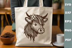 Highland cow Design, Cutting board SVG, Laser cut, Cricut Product Image 3