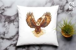 Bald Eagle Wings Spread Clipart Sublimation PNG Product Image 2