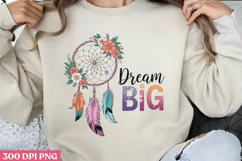 Dream Big Dreams PNG, Dreamcatcher Sublimation PNG Product Image 1