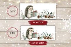 Cartoon Christmas Hedgehog Mug, Christmas Present Mug Product Image 2